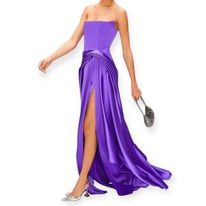 Ozgur Masur Strapless Corset Gown in Violet
